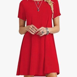Red tshirt dress